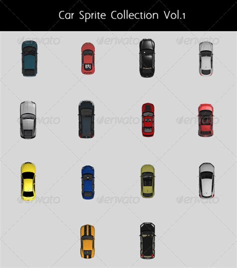 Car Top Sprite Collection Vol.1 | GraphicRiver