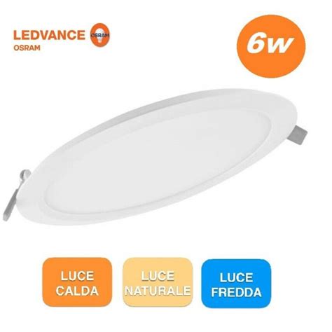 Pannello Led Faretto Da Incasso Da W Tondo Slim Osram Ledvance