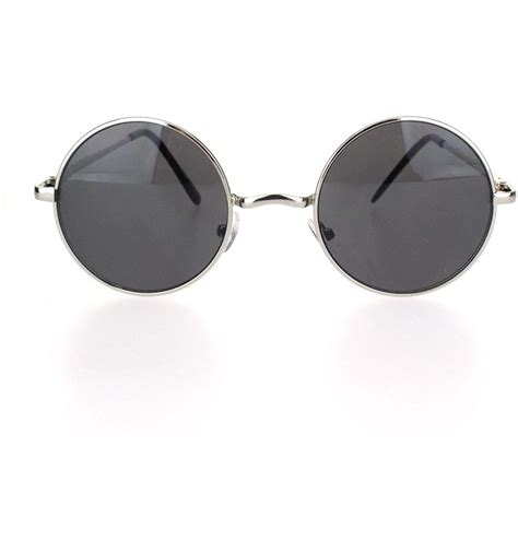 Color Mirror Reflective Lens Round Circle Lens Hippie Sunglasses