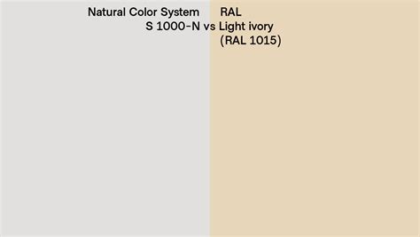 Natural Color System S 1000 N Vs Ral Light Ivory Ral 1015 Side By