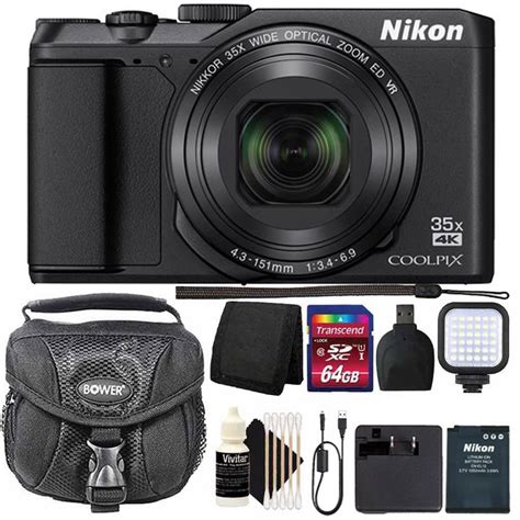 Nikon Coolpix A900 Digital Camera Black 64gb Memory Card Wallet