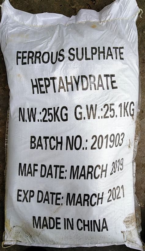 Ferrous Sulphate Heptahydrate Feso47h2o Thuận Duyên