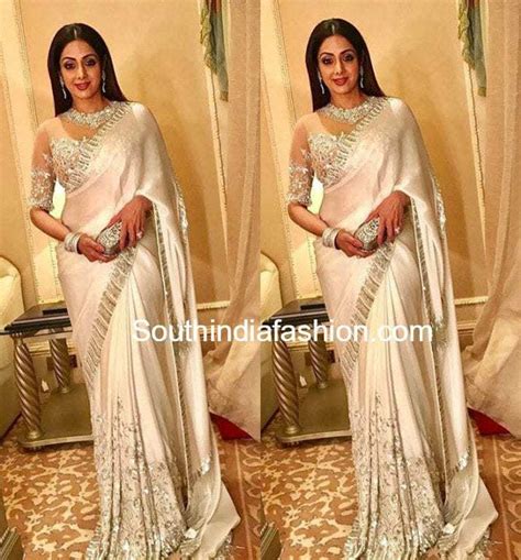 Sridevi Kapoor in Manish Malhotra Saree – South India Fashion