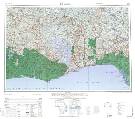 Hoja Lagos del Mapa Topográfico de África Tamaño completo Gifex