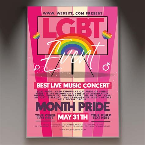 Lgbt Pride Madness Premium Flyer Psd Template Psdmarket