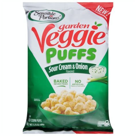 Sensible Portions Puffs Garden Veggie Sour Cream Onion 3 75 Oz Case Of