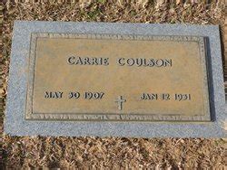 Carrie Pruett Coulson 1907 1931 Find A Grave Memorial