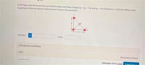 Solved In The Figure The Three Particles Are Fixed In Place Chegg