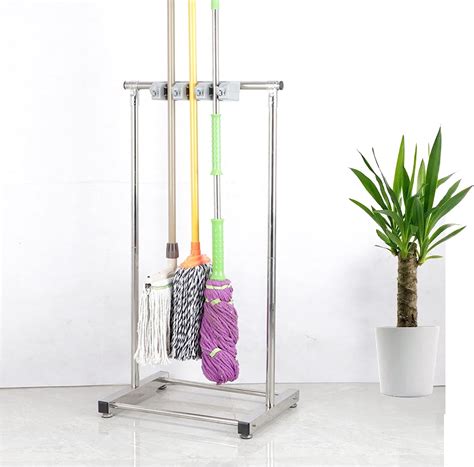 Amazon Movable Broom Mop Holder Floor Standing Cleaning Tool Cart