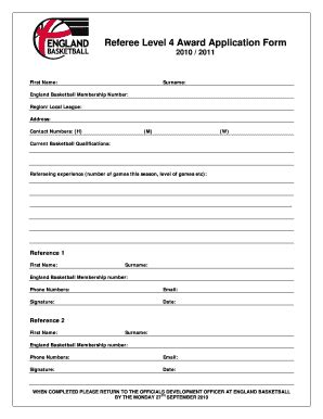 Referee Form Fill And Sign Printable Template Online