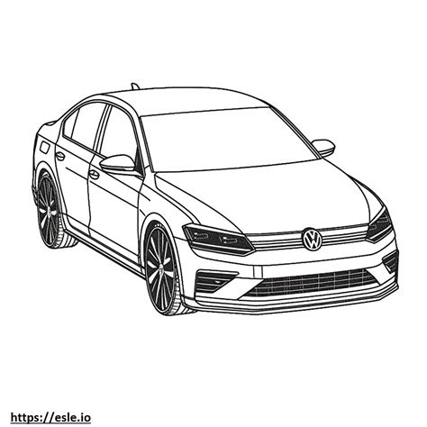 Volkswagen Golf R 2024 Coloring Page