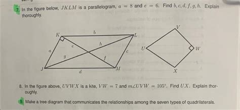 Solved 7 In The Figure Below JKLM Is A Parallelogram A 8 Chegg