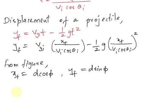 Solved A Projectile Is Fired Up An Incline Incline Angle ϕ With An