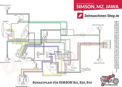 Kabelbaum F R Simson S S S Elektronik Mit Farbigen Schaltplan