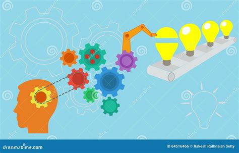 Vector Depicting The Conceptualization Of New Ideas Stock Vector