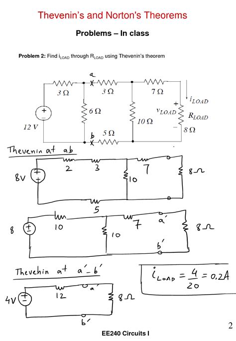 Solution Thevenin And Norton Theorems Solved Problems Studypool