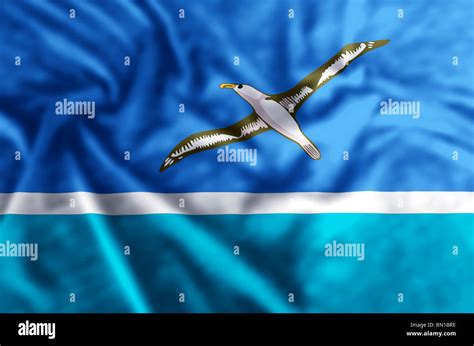 Midway Islands Stylish Waving And Closeup Flag Illustration Perfect