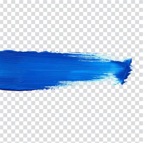 Peinture Bleue Sur Fond Transparent Png Psd Premium