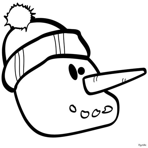 Snowman's head coloring pages - Hellokids.com