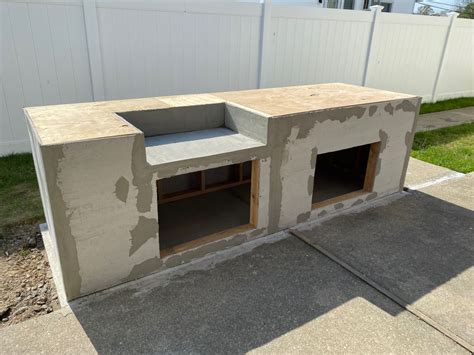 Diy Outdoor Kitchen With Cinder Block