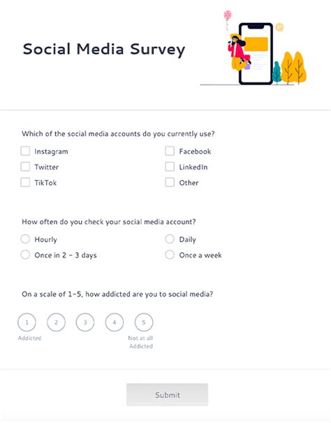 Social Media Survey And Questionnaire Examples Jotform