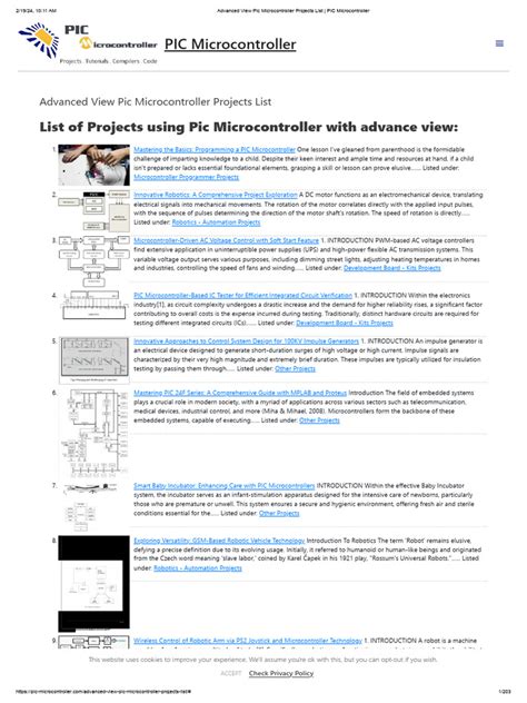 Advanced View Pic Microcontroller Projects List _ PIC Microcontroller ...