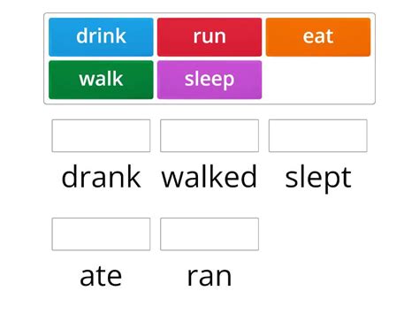 PAST TENSE OF VERB Une Las Parejas