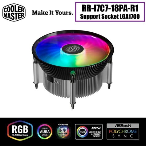 Cooler Master Standard Cooler Argb I70c Cpu Cooler Fan Support Lga1700 Shopee Malaysia