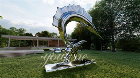 Metal Marlin Fish Statue Garden Art Decor Supplier Css Youfine