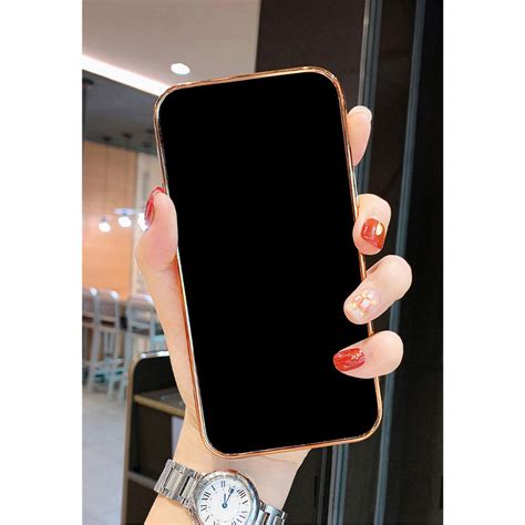 For Infinix Hot 50i X6531 X6531B Straight Edge Electroplated Case With 360Metal Holder And