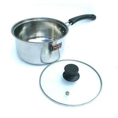 Jual Panci Susu Stainless Tutup Kaca 20 Cm Milk Pot GANOM Shopee