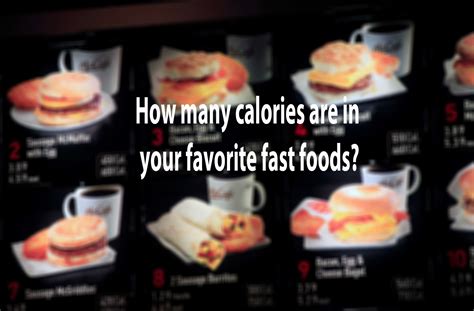 How many calories are in that fast food?