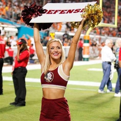 Florida State Cheerleader Meritt Cheerleading Around The Worlds Heaven Florida Sports Bra