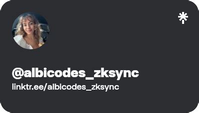 Albicodes Zksync Twitter Linktree