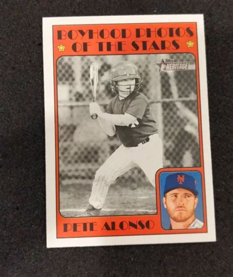 2021 TOPPS HERITAGE Pete Alonso FOTO D INFANZIA DELLE STELLE 146 New