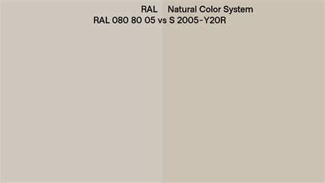 Ral Ral 080 80 05 Vs Natural Color System S 2005 Y20r Side By Side