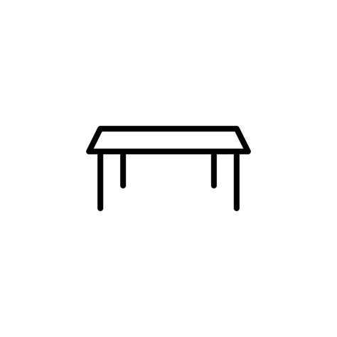 Table Icon With Outline Style Vector Art At Vecteezy