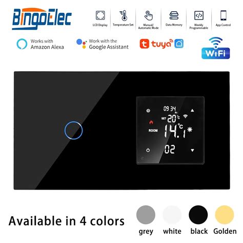 Bingoelec Tuya WiFi Smart Thermostat With Touch Switch Electric Floor