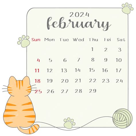 Vista Trasera Del Gato Calendario Febrero Png Dibujos