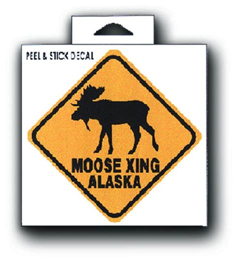 Tongass Trading Company Alaska Souvenirs Decal Moose Xing