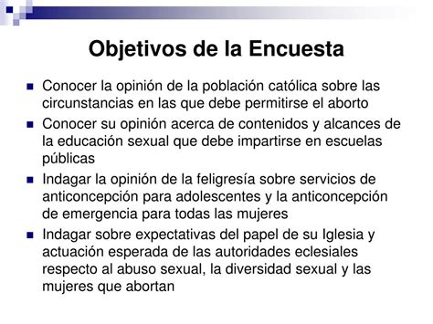 Ejemplos De Objetivos De Una Encuesta