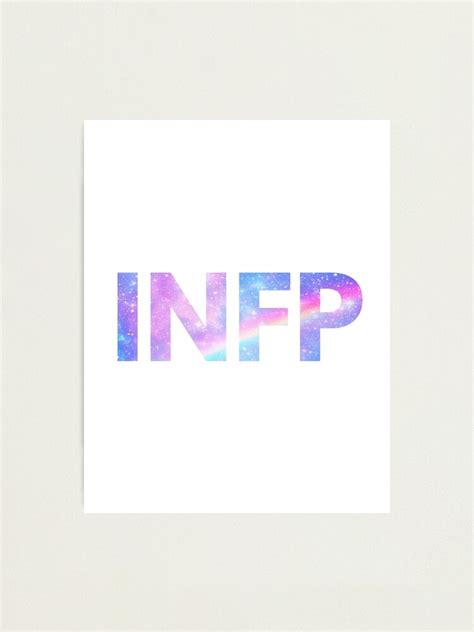 Infp Galaxy Rainbow Pastel White Mbti Merch Photographic Print For