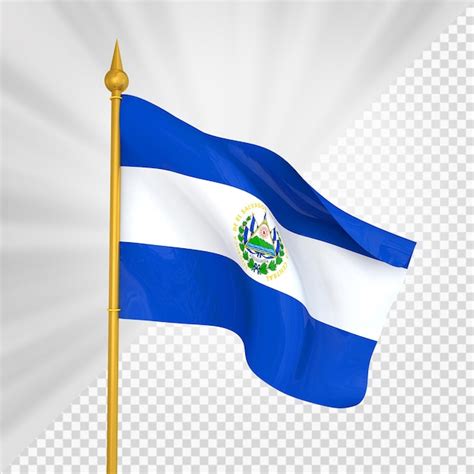 Render 3d De La Bandera De El Salvador Archivo PSD Premium