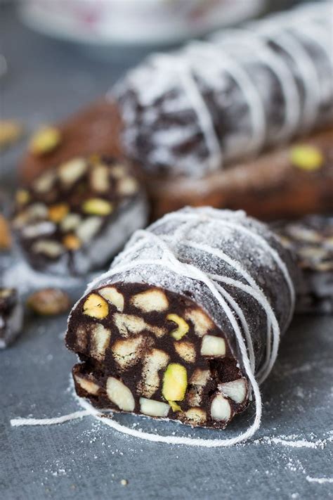 Italian Chocolate Salami Salame Di Cioccolato Recipe Desserts