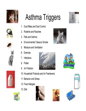 Fillable Online Asthma Triggers Fax Email Print Pdffiller