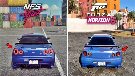 Side By Side Comparison NFS HEAT VS FORZA HORIZON 5 WHICH IS BEST