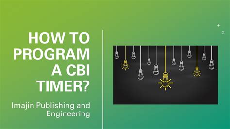 How To Program A Digital Cbi Timer Youtube