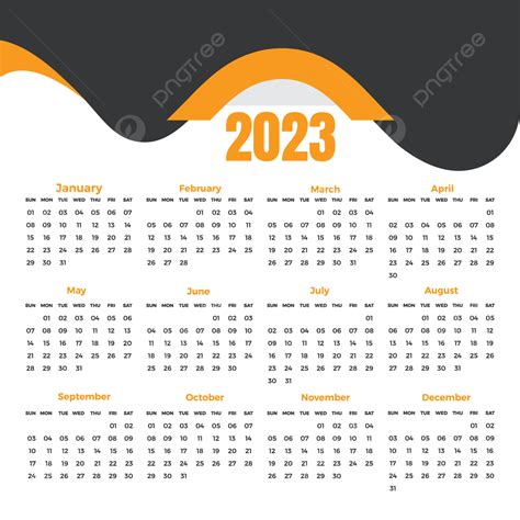 Gambar Desain Kalender 2023 2023 Kalender 2023 Tanggal Kalender Png