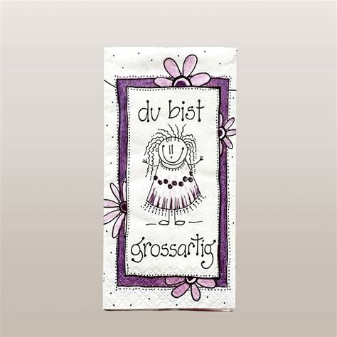 tt03 Taschentücher Du bist großartig violett 1 Packung mit 10