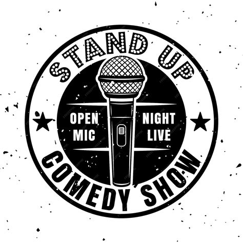 Premium Vector Stand Up Comedy Show Vector Emblem Badge Label Stamp Or Logo In Vintage